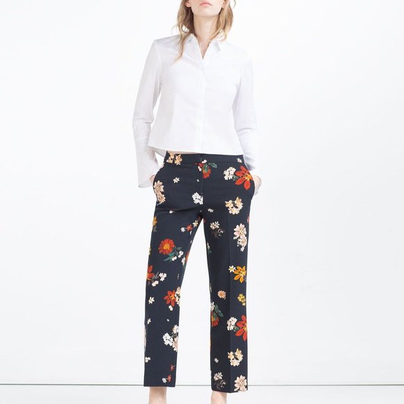 Zara Pants - 🌟Zara floral print cropped pants